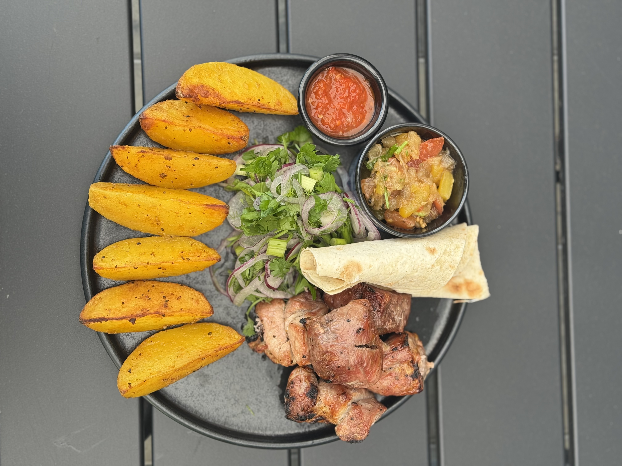 Barbecue menu - featuring a variety of meats and sides